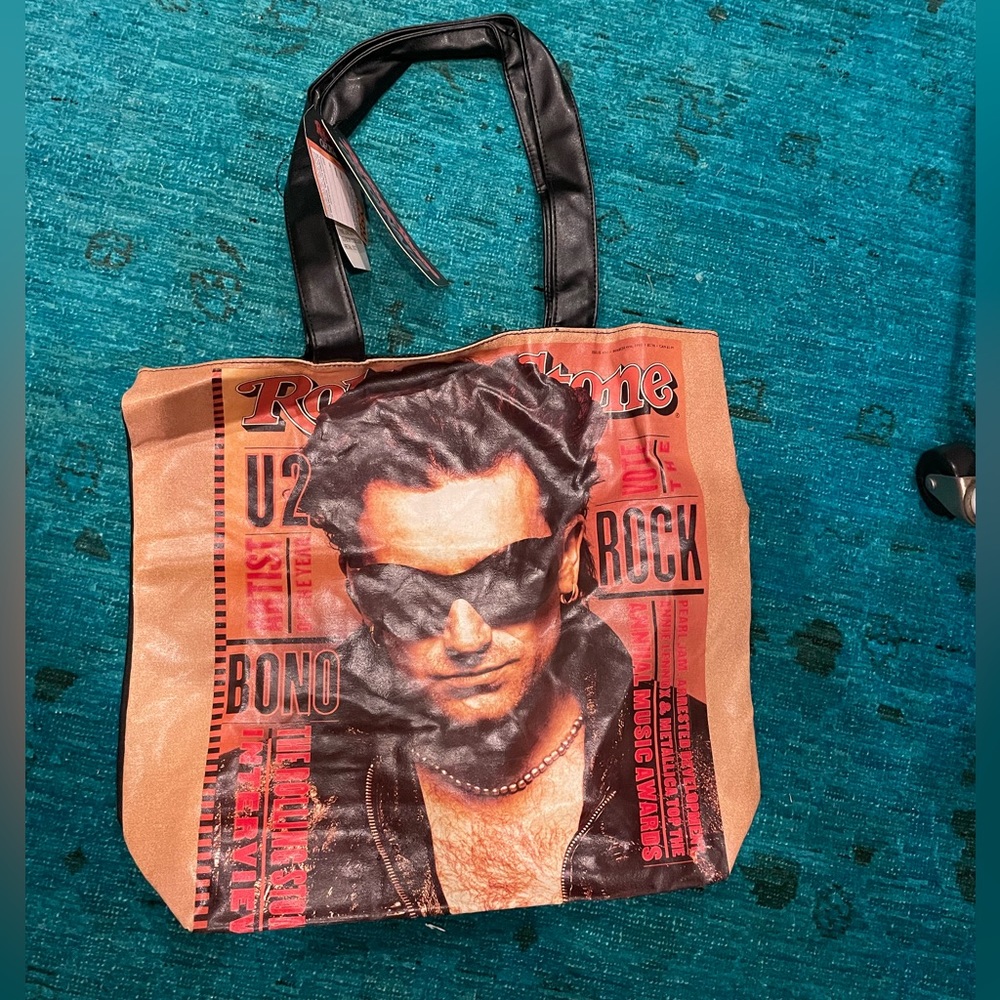 NWT Rolling Stone BONO U2 Tote-15 wide x 17 high.  Thank you!🌹